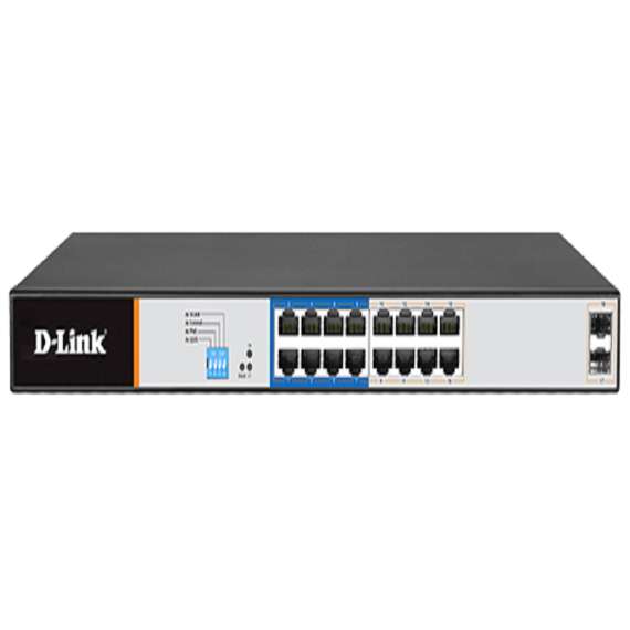 Buy D-Link DGS-F1210-18PS-E 16 port Gigabit Smart PoE Switch in [storefront]